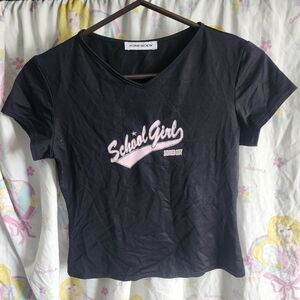 Black and Pink Graphic Tee by Somebody